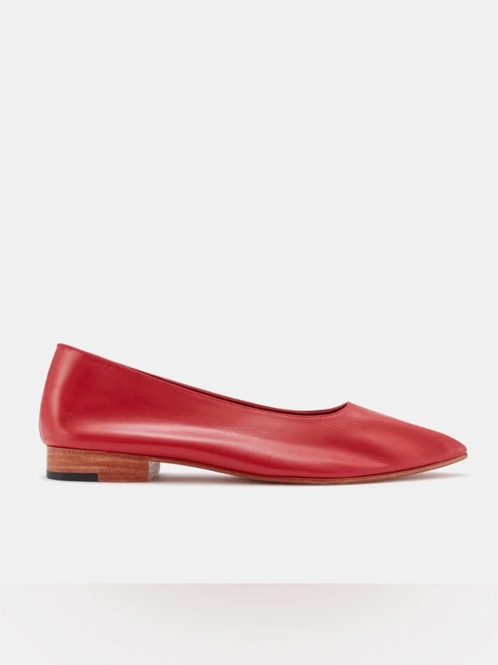 NWT Martiniano Red Leather Party Pointed Toe Flats Sz. 10
